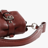 Burgundy bag, front view