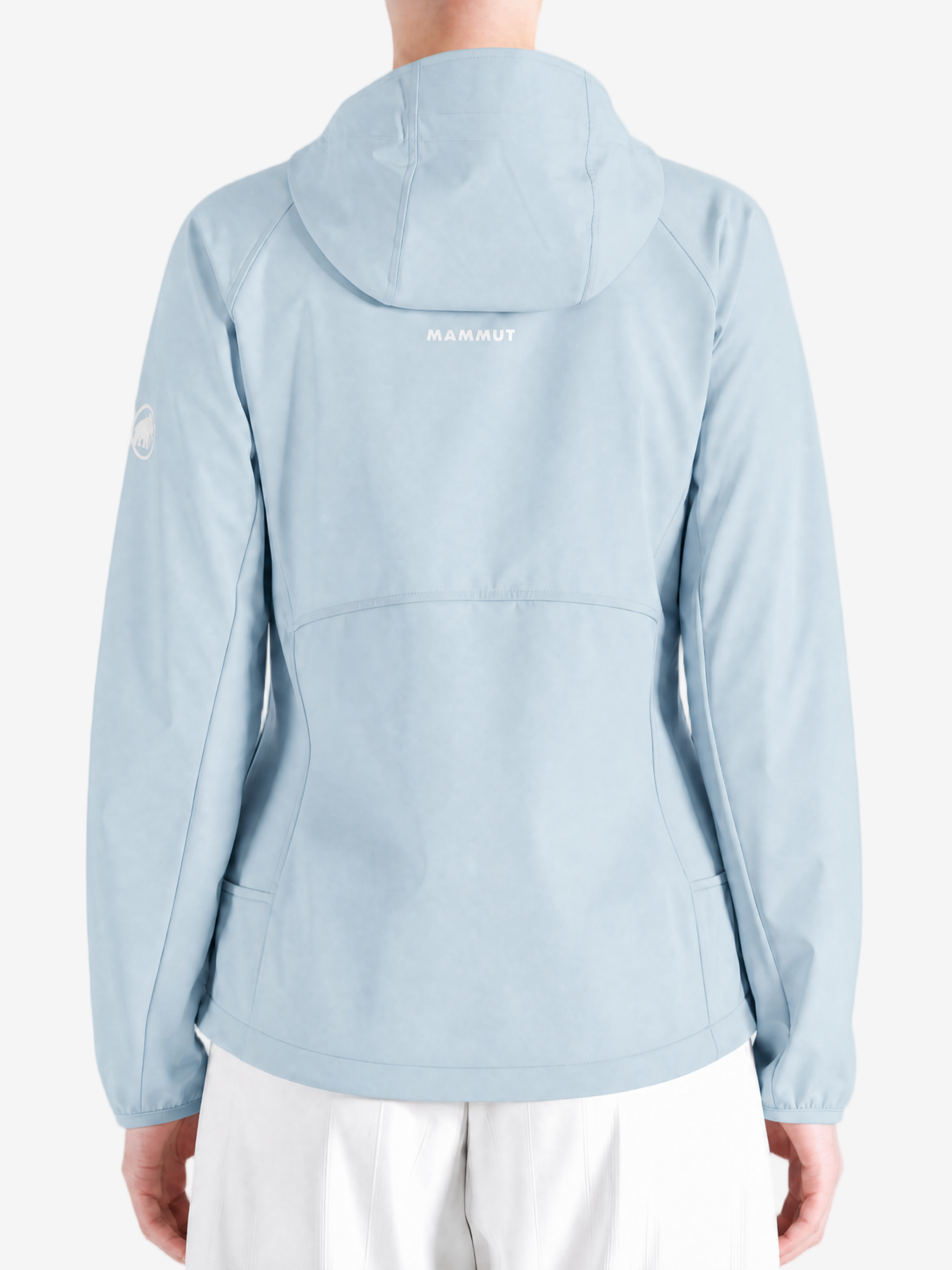 Blue jacket worn by a person, showing the jacket fit