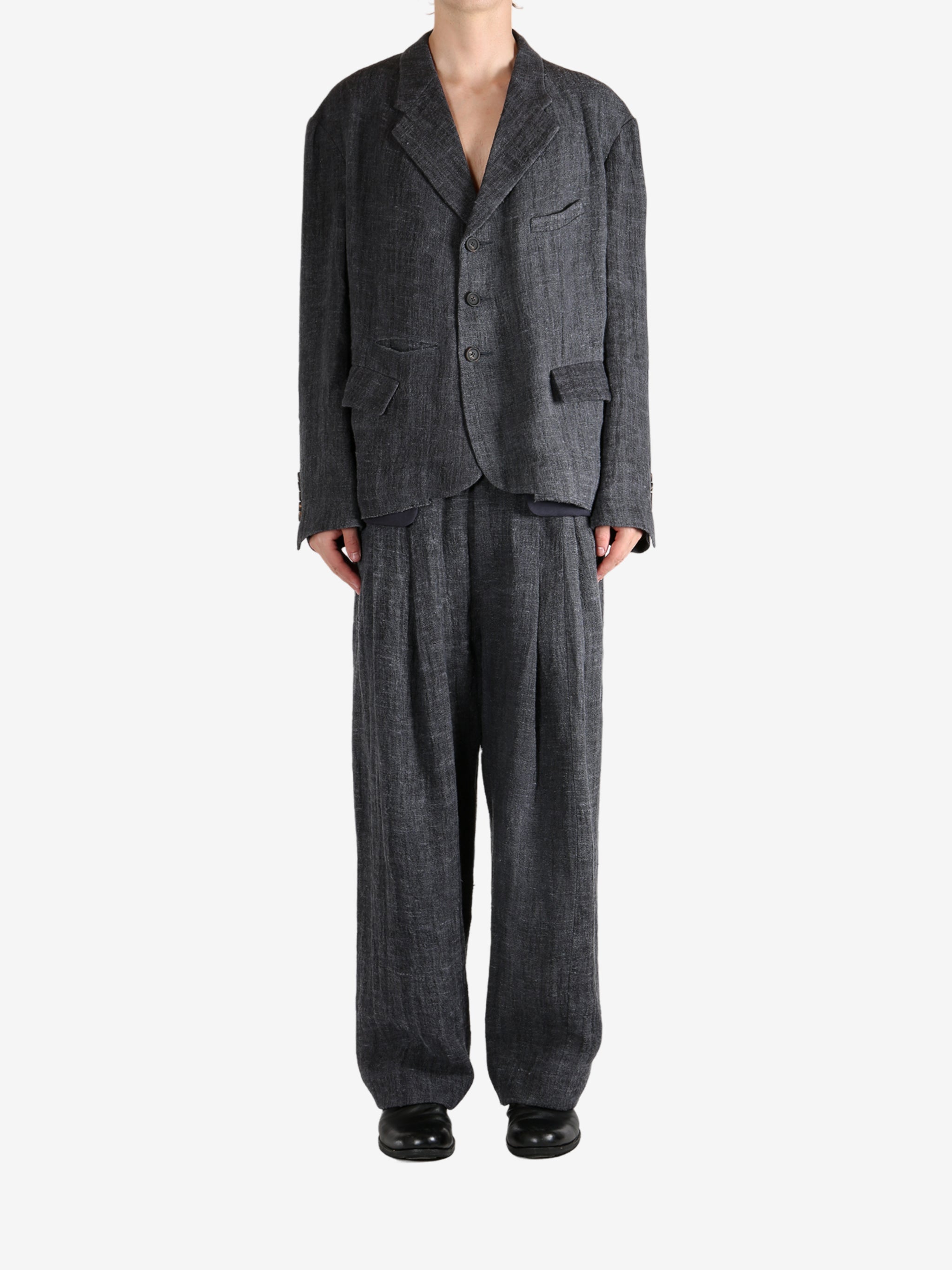 ジャケット・アウター ZIGGY CHEN SLUB LINE BLAZER & TROUSERS ジャケット・アウター ZIGGY CHEN SLUB LINE BLAZER & TROUSERS