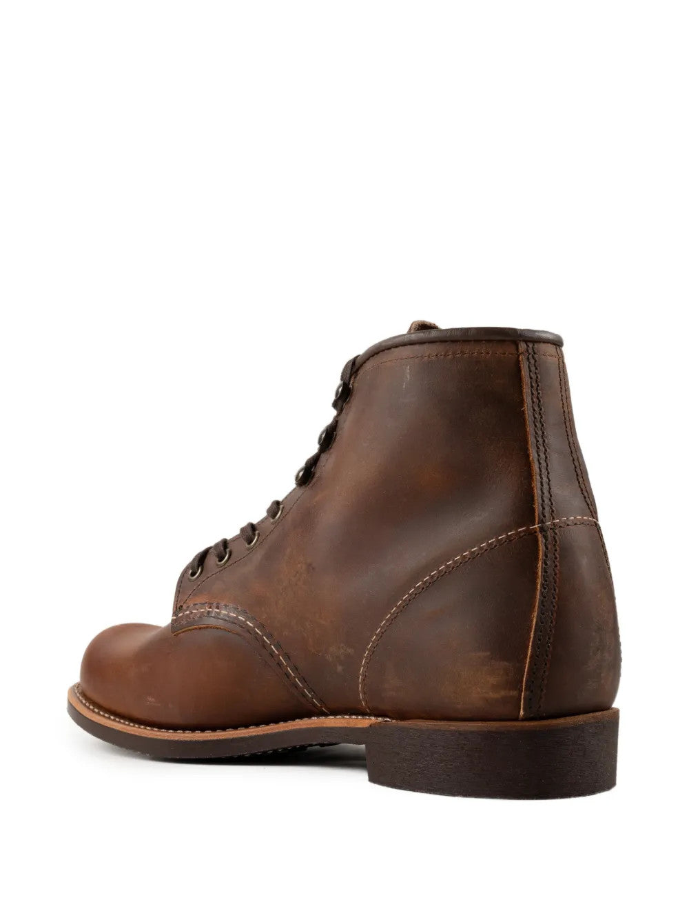 Brown boots, side view