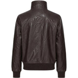 Brown jacket, back view