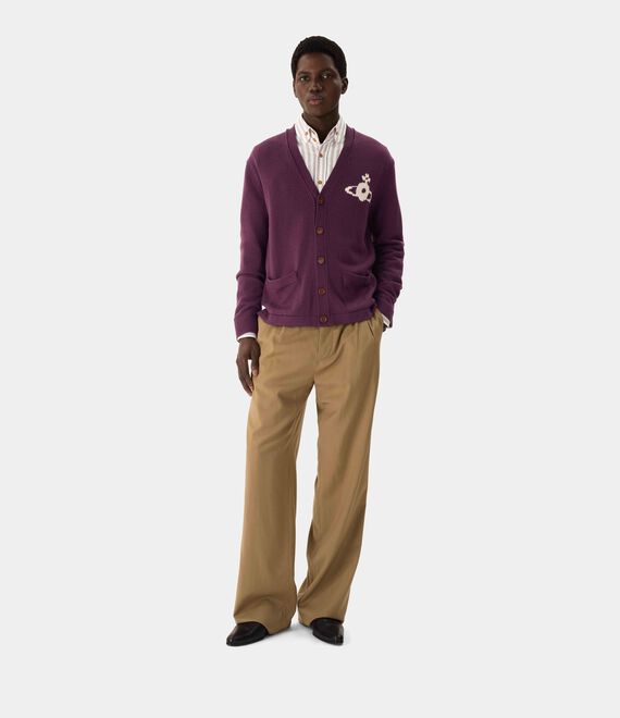 Purple knitwear, full body view