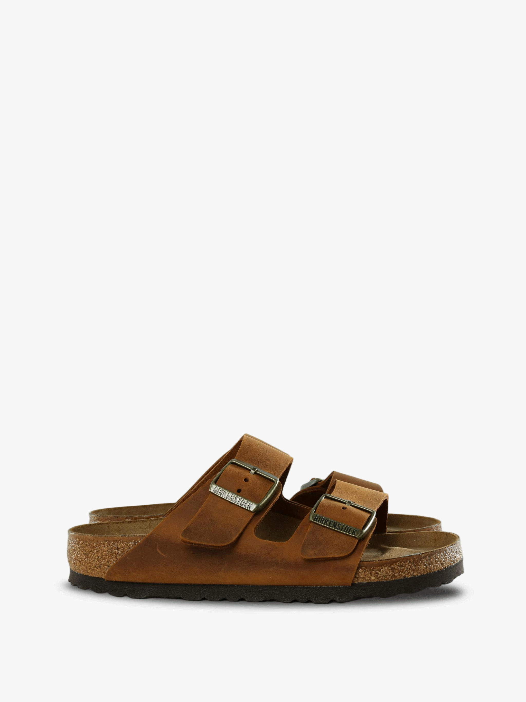 Brown sandals, front view
