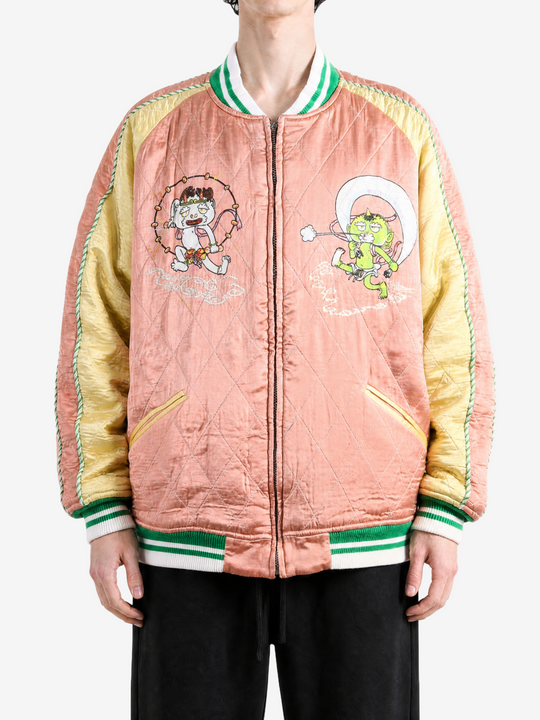 Pink jacket, full body view
