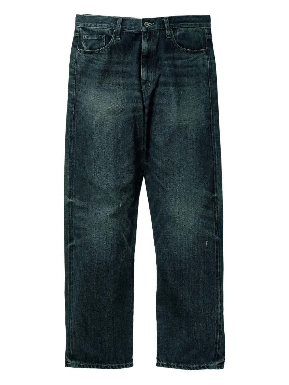 Blue pants, front view