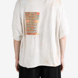Tan t-shirt, full body view