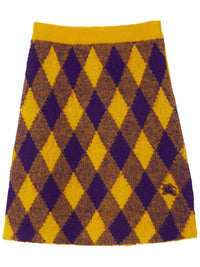 BURBERRY Women Check Wool Skirt