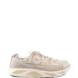 Tan shoes, side view
