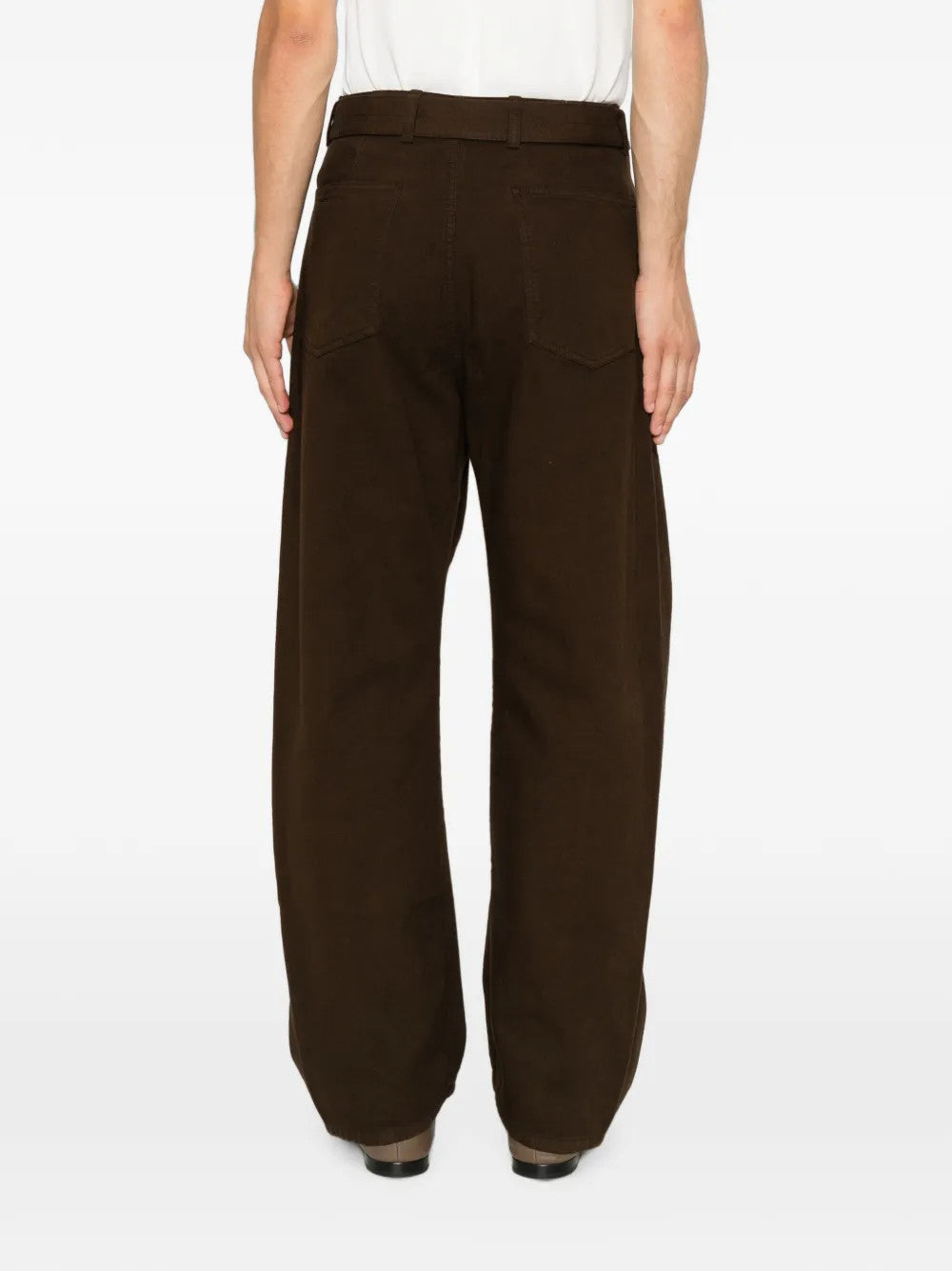 Brown pants, full body view