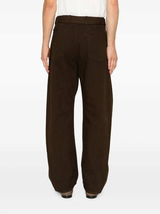 Brown pants, full body view