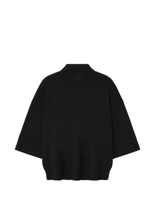 Black knitwear, back view