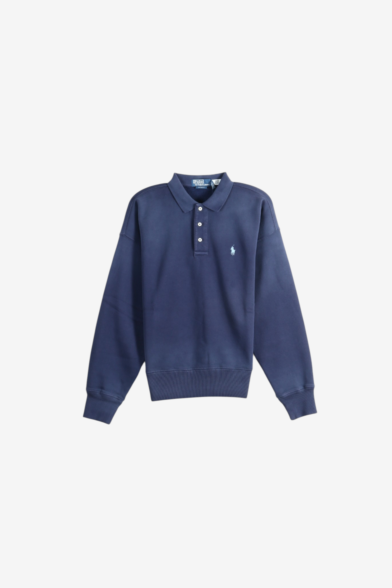 Navy top, front view