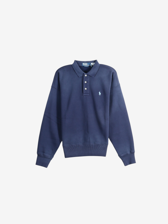 Navy top, front view