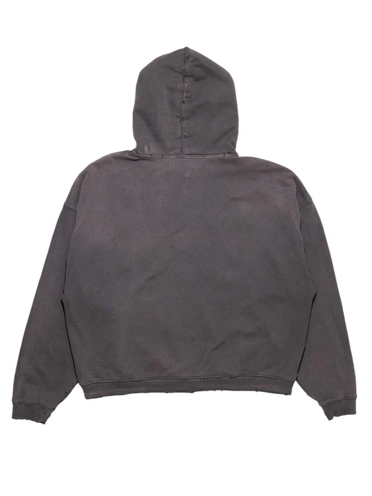 Black hoodie, back view