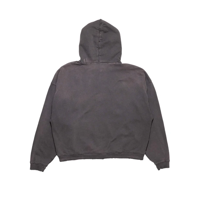 Black hoodie, back view