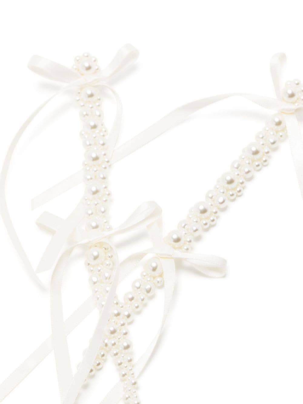 Xl Ribbon Drip Pearl Earrings By Simone Rocha