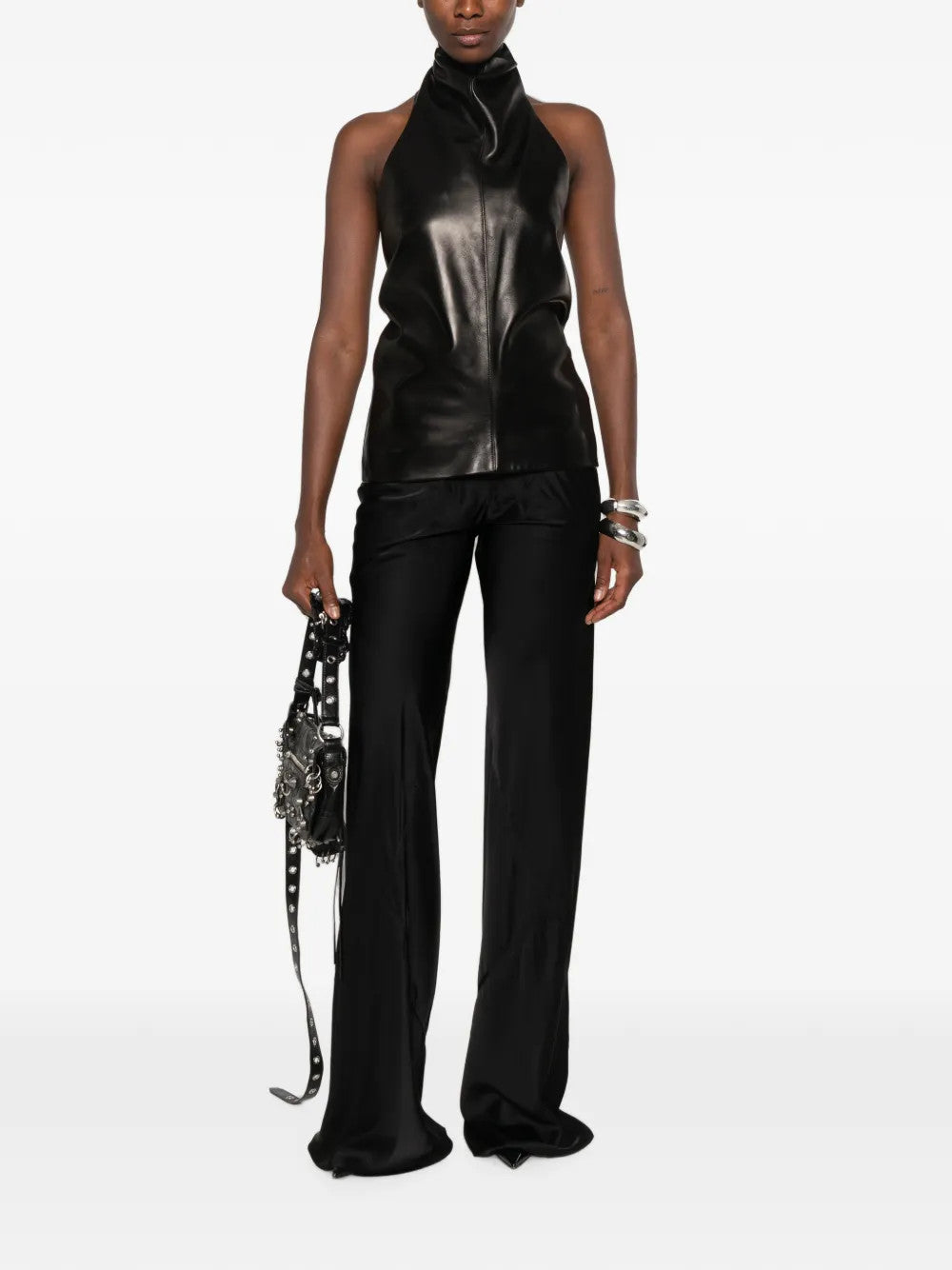 Black pants, full body view
