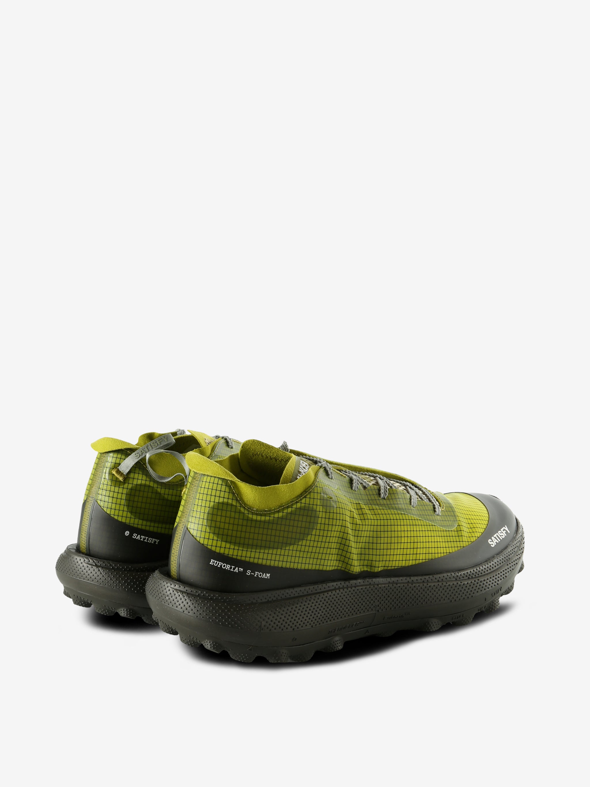 Green sneaker, back view