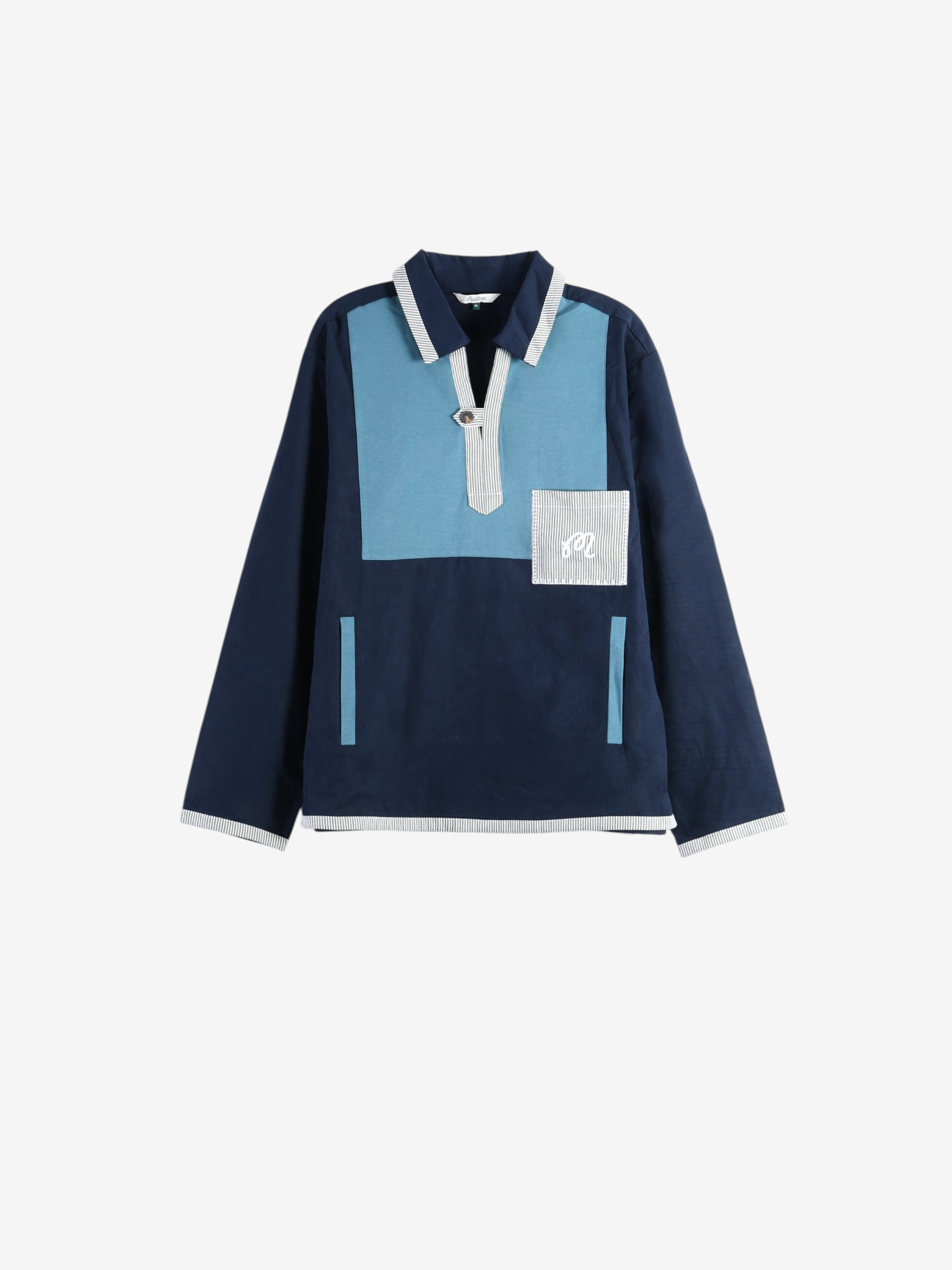 Navy knitwear, front view
