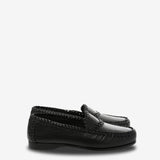 Black loafer, front view