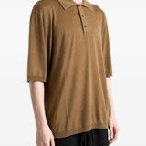 Brown top worn by a person, showing the top fit