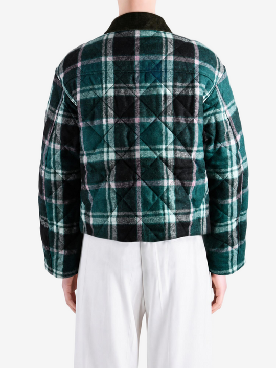 Green jacket, full body view