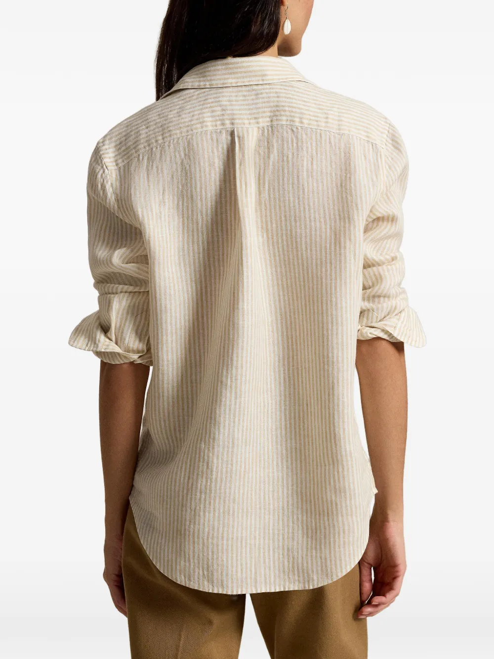 Tan knitwear, full body view