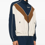 Navy jacket worn by a person, showing the jacket fit