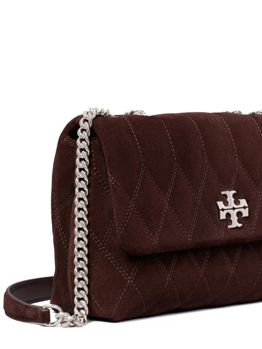 Close up of brown bags, showing texture of the blended fabric