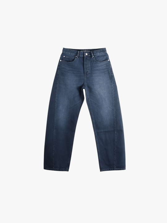 Navy jeans, front view