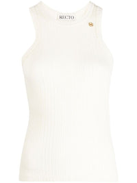 RECTO Women Wool Blend Ribbed Sleeveless Top