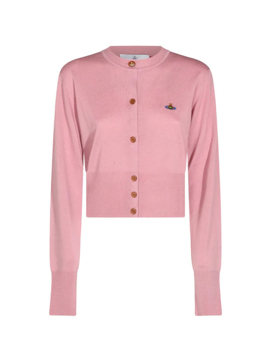 Pink knitwear, front view