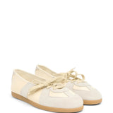 Tan shoes, front view