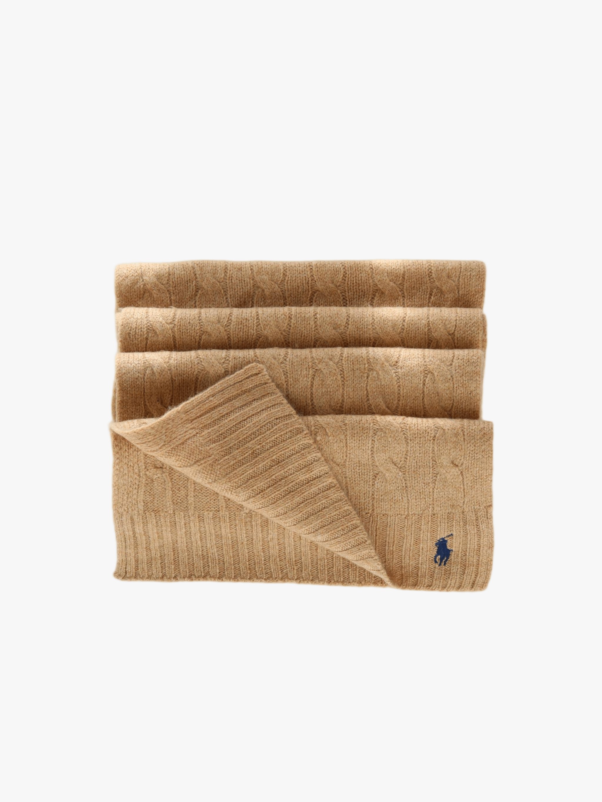 Tan scarf, front view