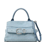 Blue bags, front view