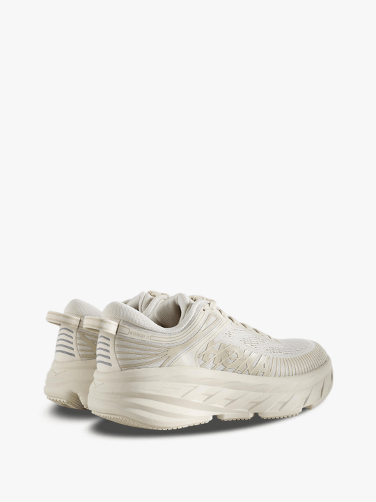 Tan shoes, back view
