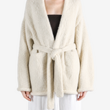 Tan jacket, front view
