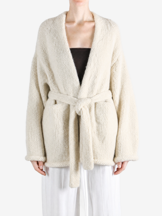 Tan jacket, front view