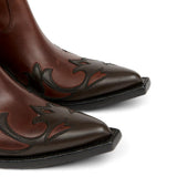 Brown boots, front view