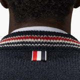 Navy knitwear, front view