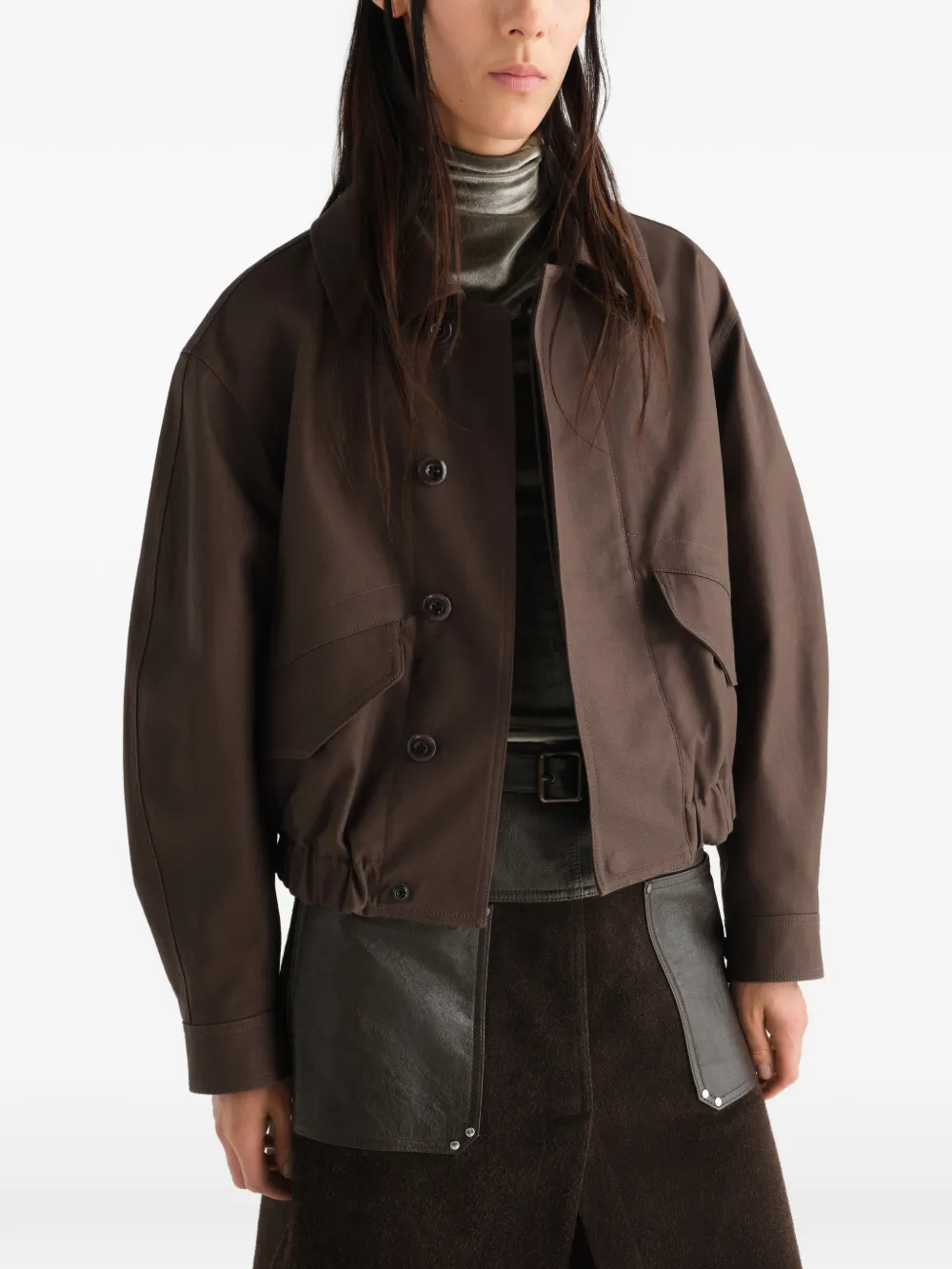 Brown jacket, front view