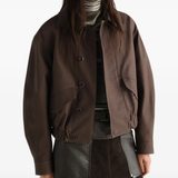 Brown jacket, front view