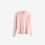 AURALEE - Women High Gauge Soft Cashmere Knit Shirt Cardigan