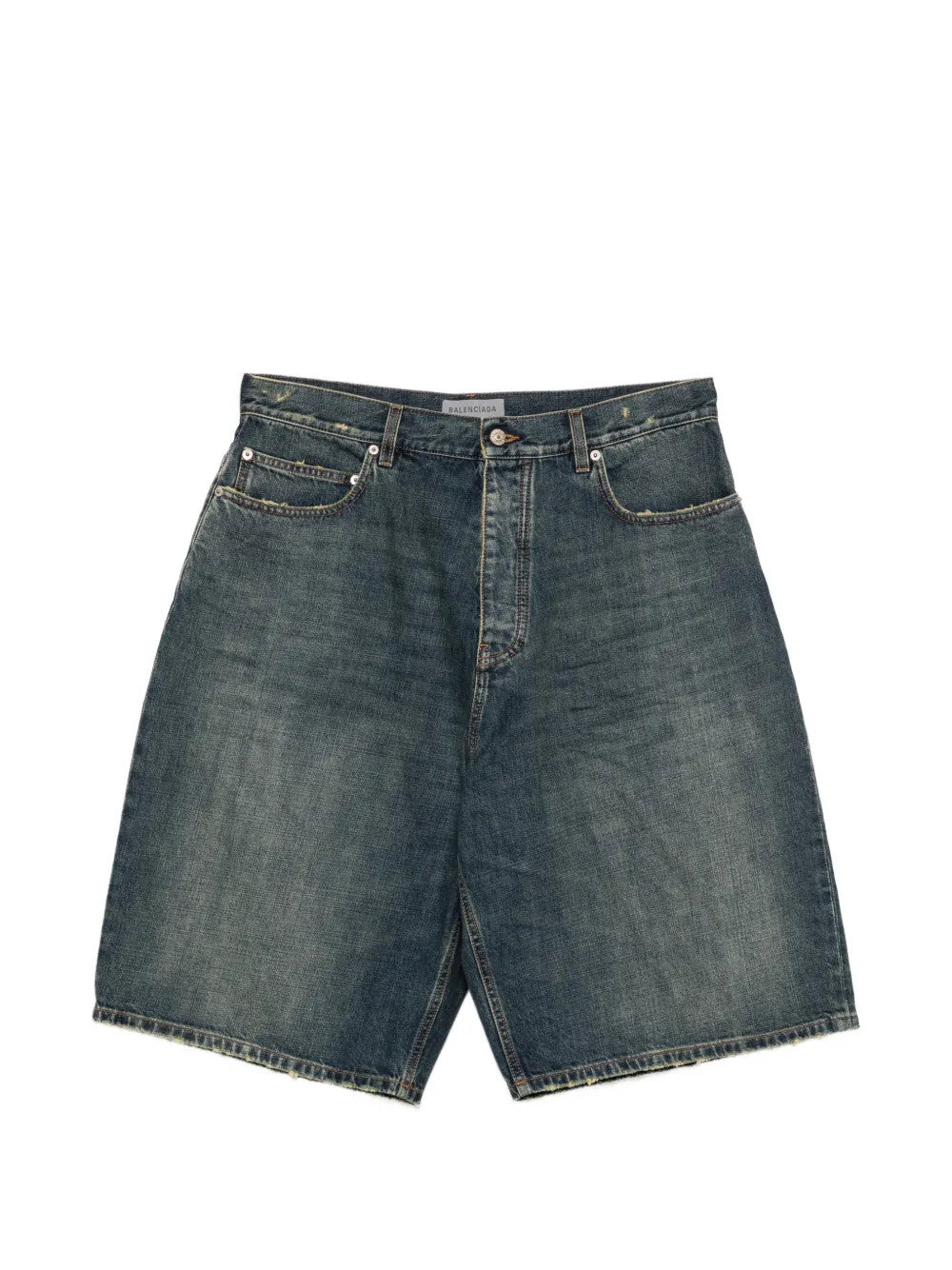 Blue shorts, front view