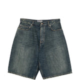 Blue shorts, front view