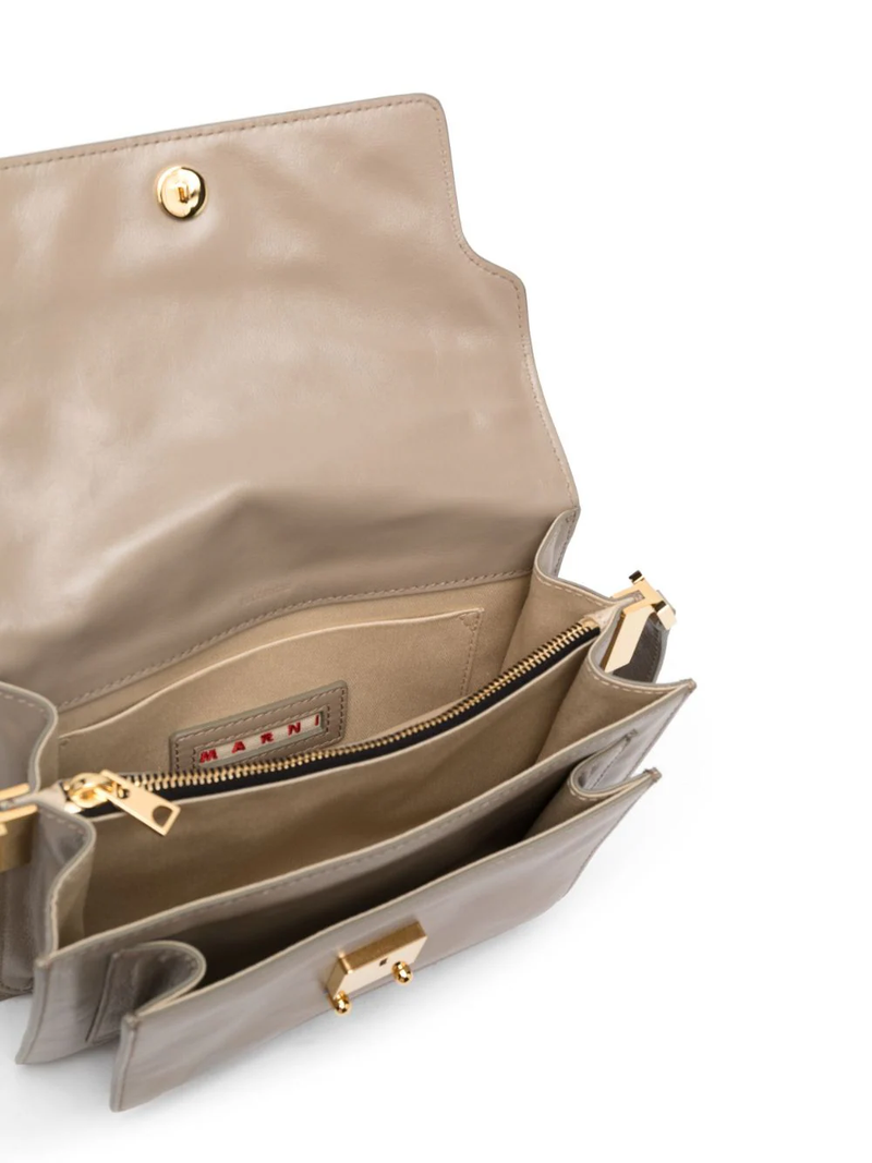 Marni Trunk Soft EW Shoulder Bag in Raw Sienna/Mocha – Hampden
