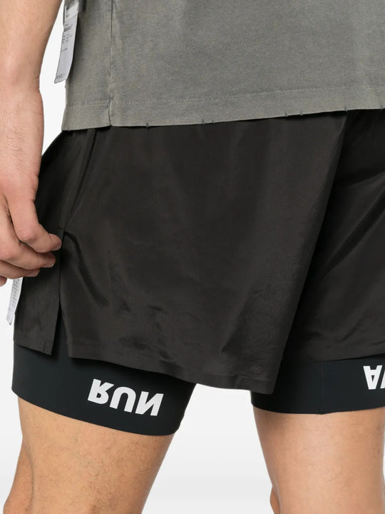 Black shorts worn by a person, showing the shorts fit