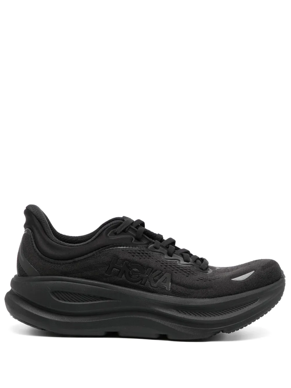 Black sneakers, front view