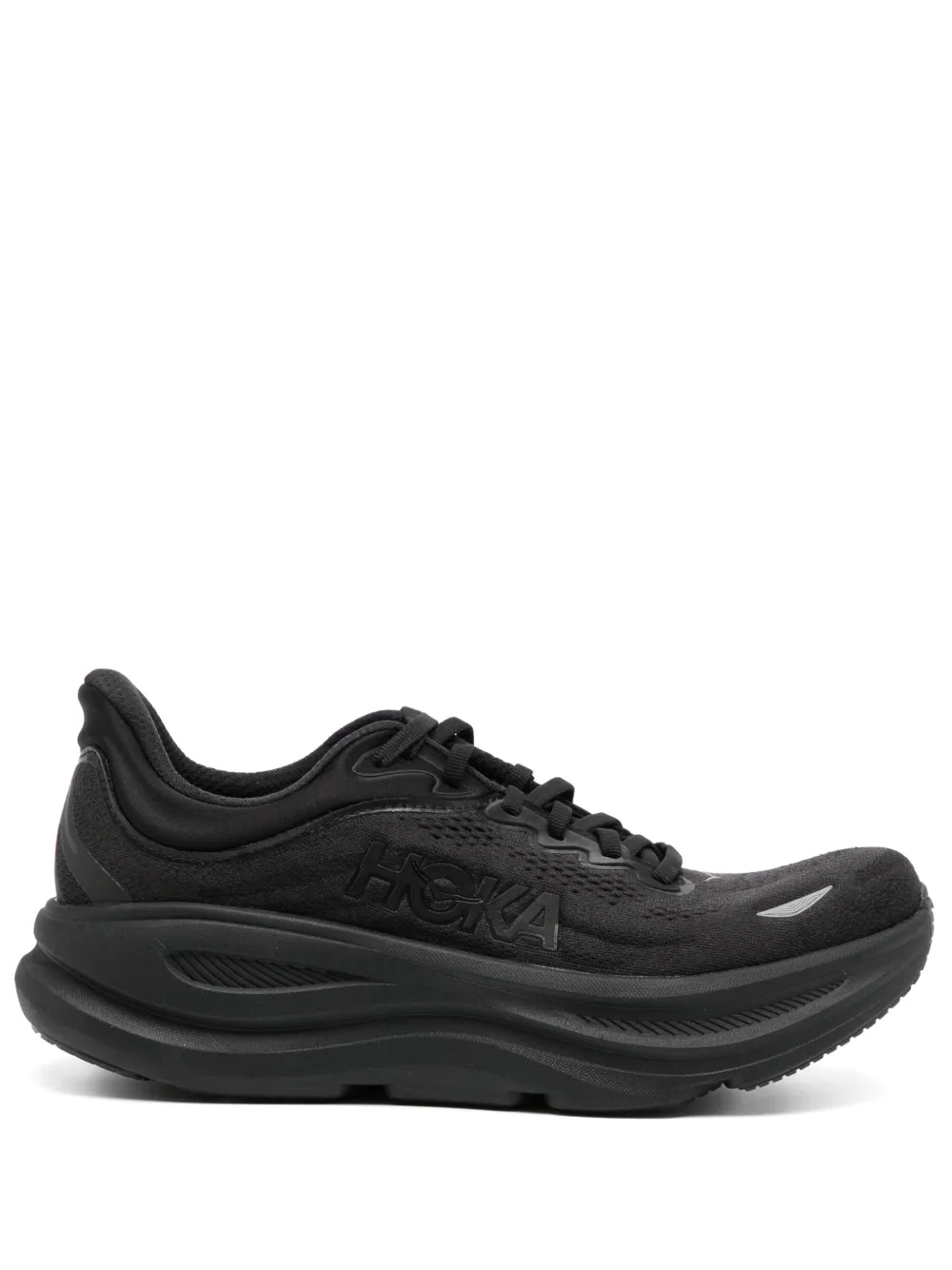 Black sneakers, front view