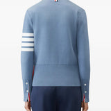 Blue knitwear, front view